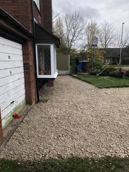 bury affordable block paving rear garden patio 08