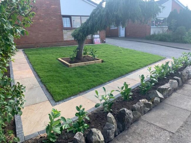 small front garden landscaping lancashire09