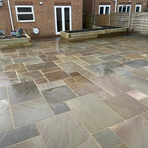 sandstone patio rear side house burnley 19