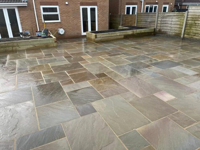 sandstone patio rear side house burnley 19