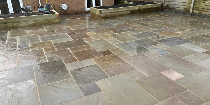 sandstone patio rear side house burnley 19