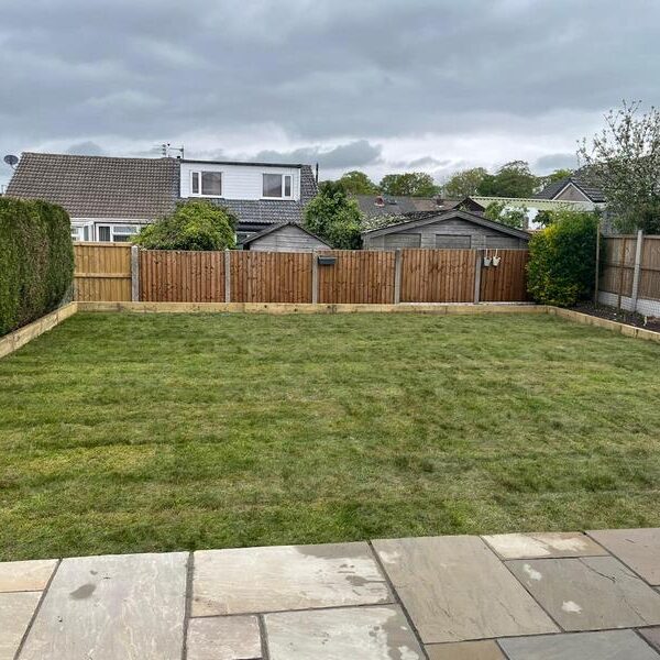 bury new patio new grass turf 10