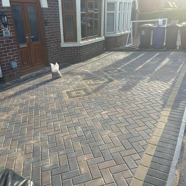 large front driveway block paved drive nelson lancashire 11
