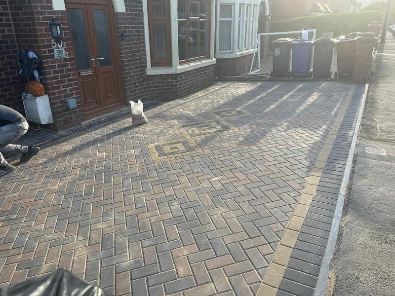 large front driveway block paved drive nelson lancashire 11