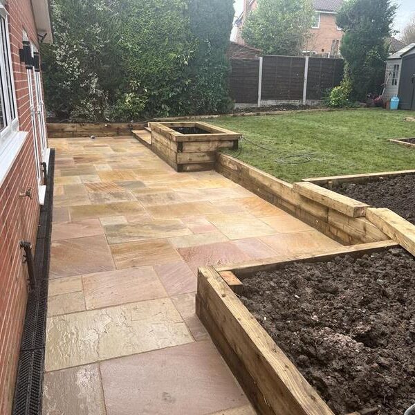 burnley sandstone patio garden transformation 16