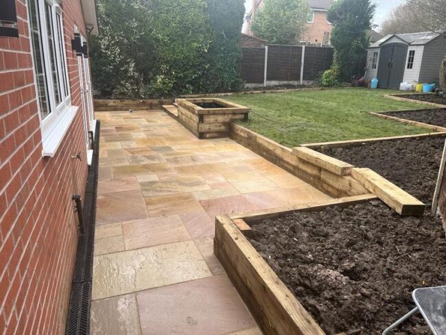 burnley sandstone patio garden transformation 16