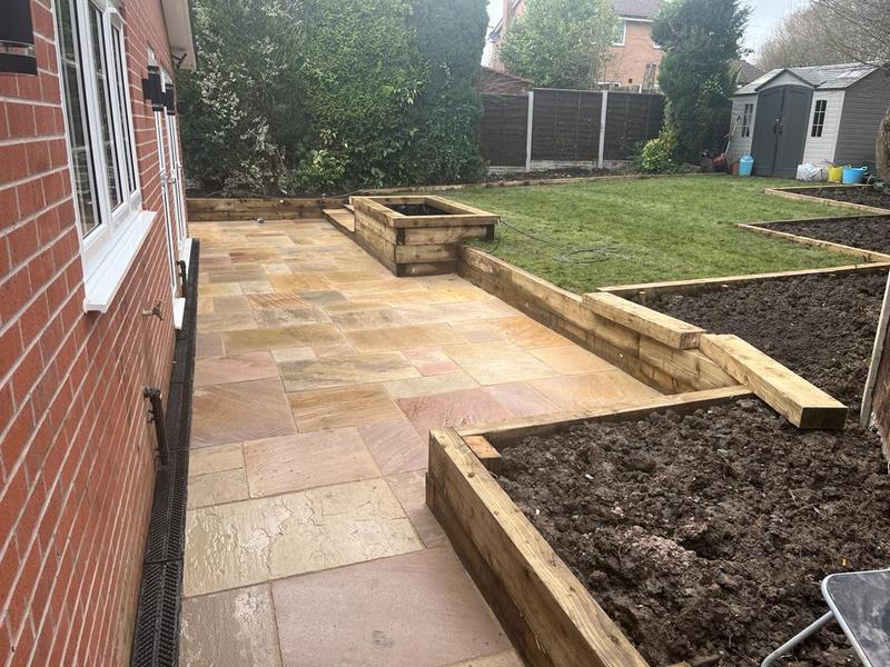 burnley sandstone patio garden transformation 16