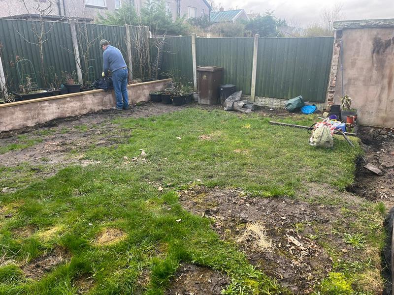 sandstone multi level patio garden burnley 03