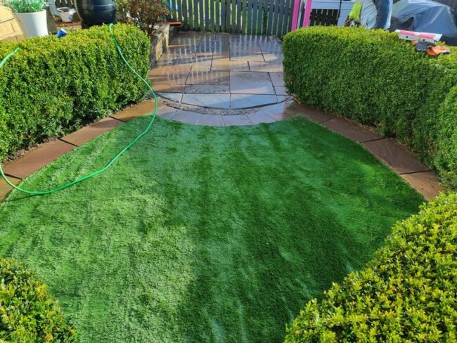 sandstone paving artificial grass burnley 01