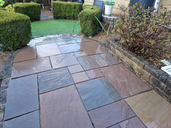 sandstone paving artificial grass burnley 02