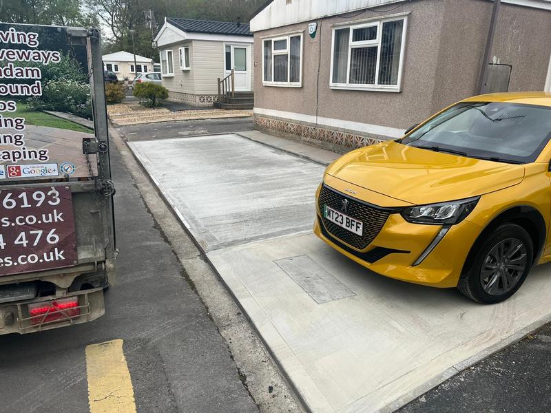 concrete parking area driveway 03