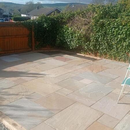 indian sandstone patio accrington 01