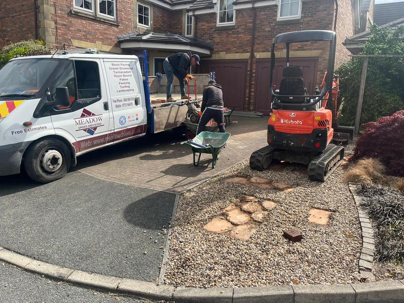 driveway extension patio project 04