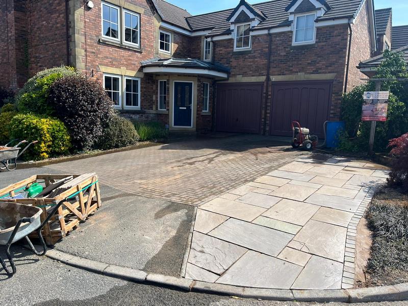 driveway extension patio project 06