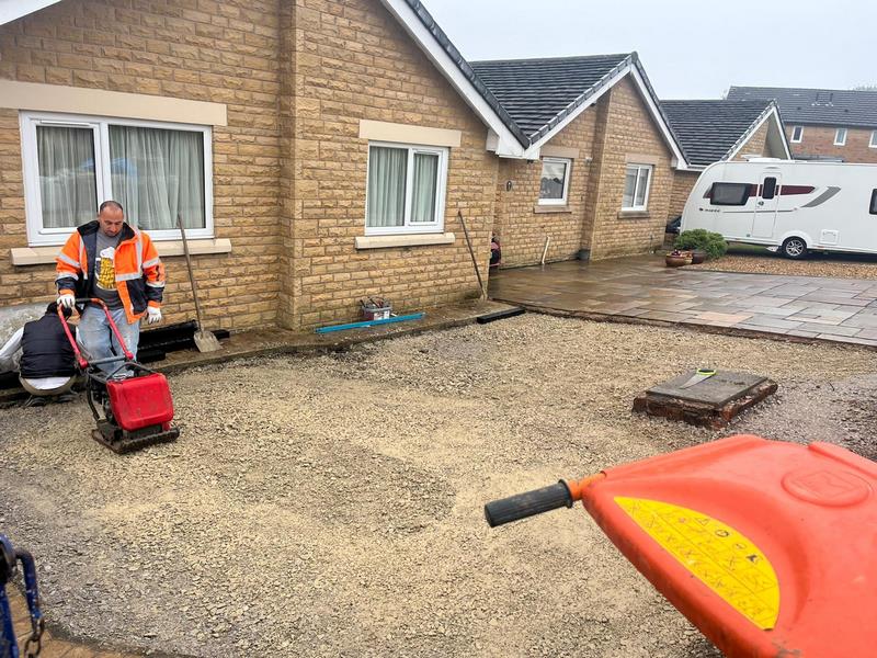 clitheroe sandstone patio front driveway 05