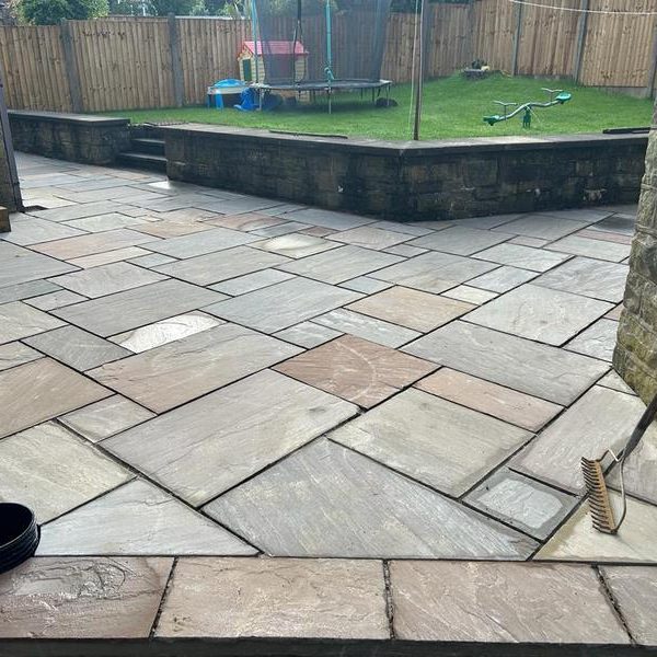 tarmac driveway sandstone patio block paved path 34