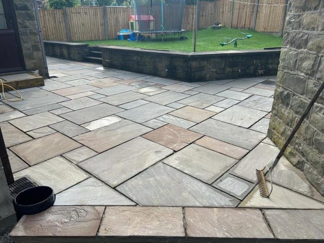 tarmac driveway sandstone patio block paved path 34