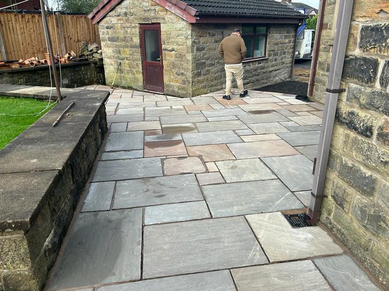 tarmac driveway sandstone patio block paved path 39