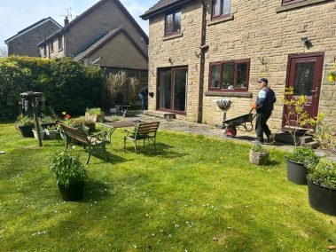 block paving sandstone patio full house hardscaping 0006