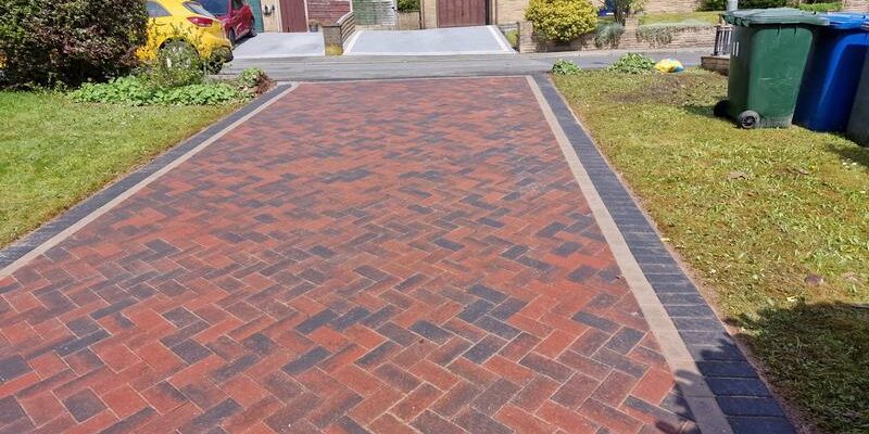 block paving sandstone patio full house hardscaping 0026