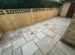 front rear patio with fencing and turf burnley 07