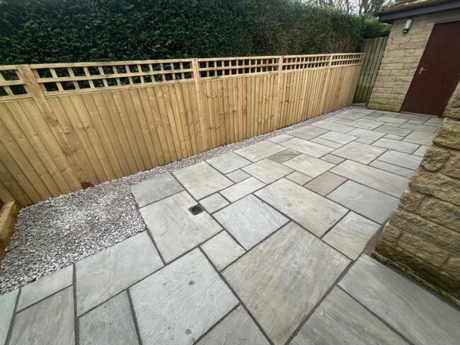front rear patio with fencing and turf burnley 07 front rear patio with fencing and turf burnley 07