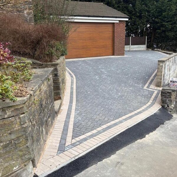 sloped block paved driveway rossendale 11