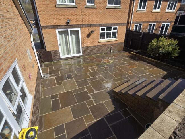 indian sandstone patio accrington 06