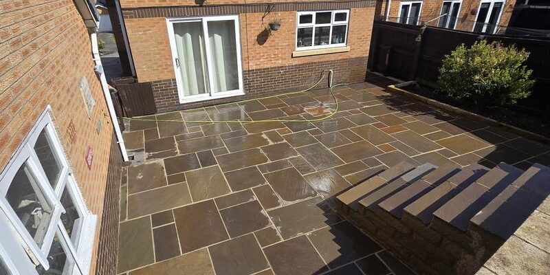 indian sandstone patio accrington 06