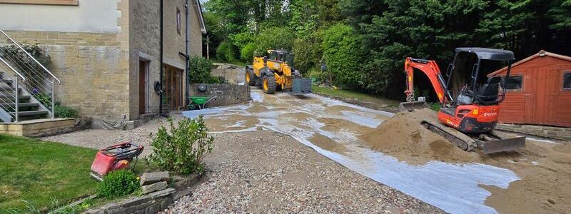 large block paved tarmac driveway 12