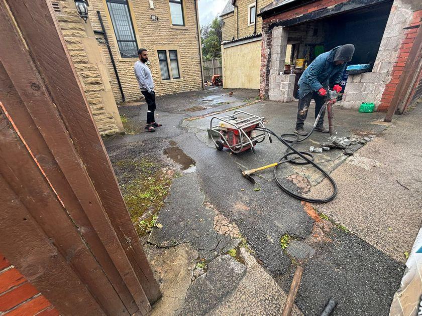 burnley tarmac drive block paved circle detail 0009
