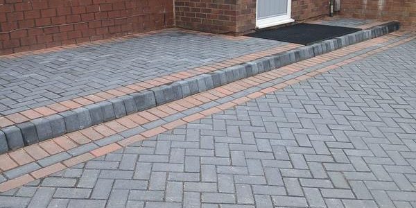 block paved driveway drainage step darwen 03