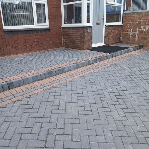 block paved driveway drainage step darwen 03
