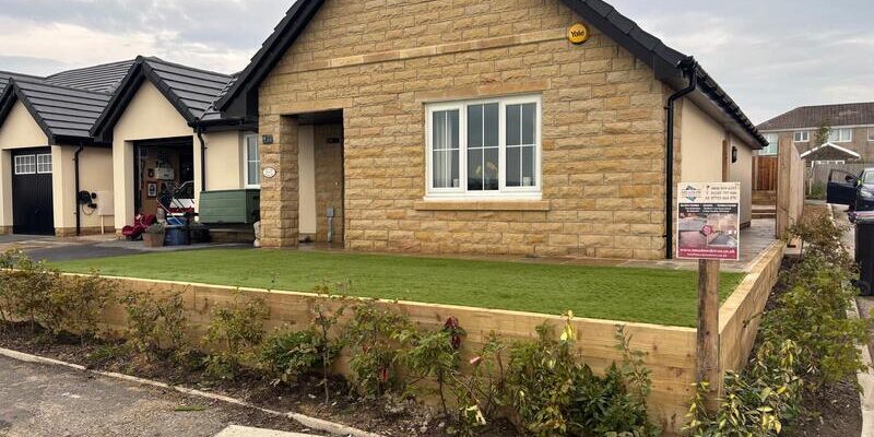 indian sandstone patio and front garden transformation burnley 31