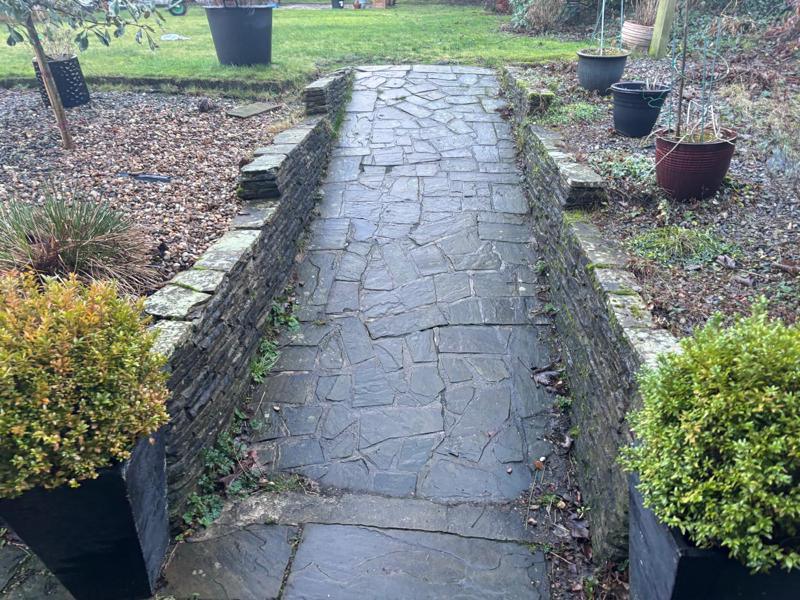 tarmac driveway with block paved border retaining walls burnley 41