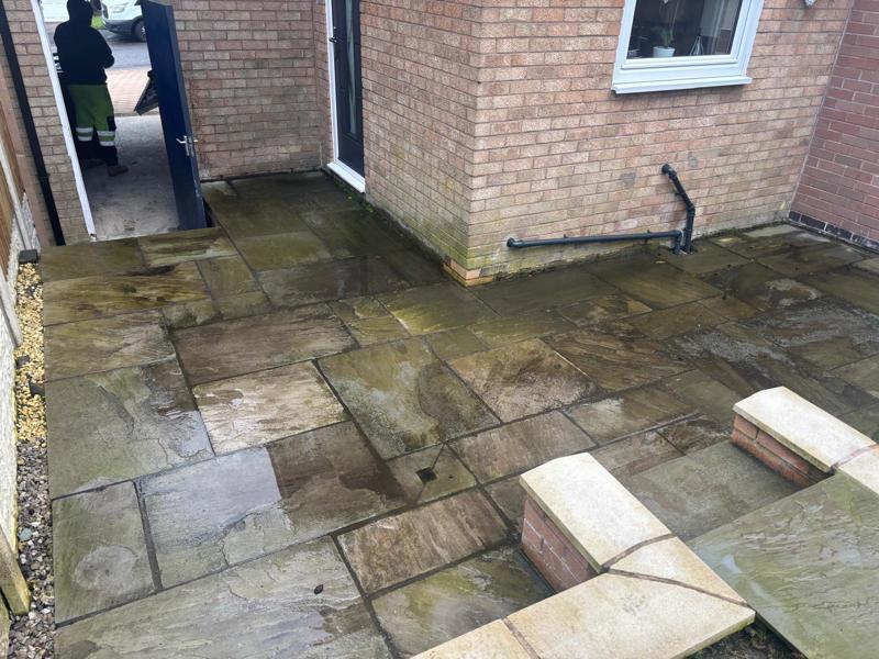 patio cleaning new turf and drainage accrington 3