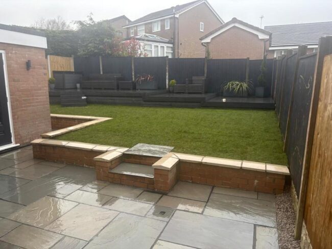 patio cleaning new turf and drainage accrington 6