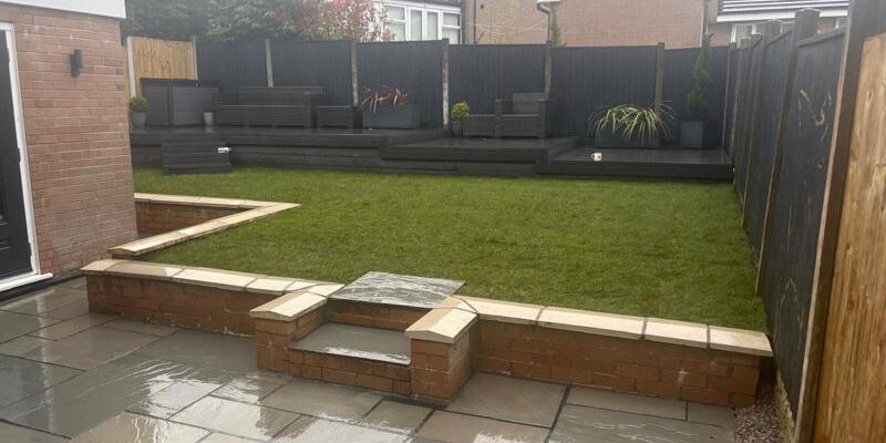 patio cleaning new turf and drainage accrington 6