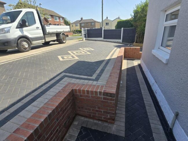 grey block paved driveway burnley 18