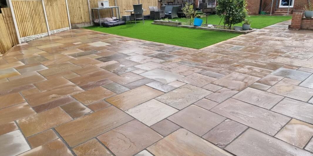 indian sandstone patio in accrington 10