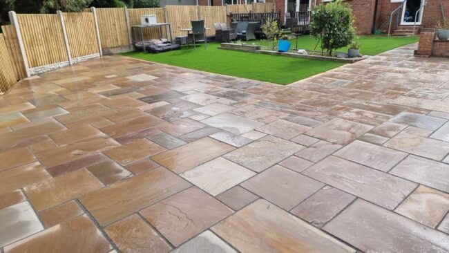 indian sandstone patio in accrington 10